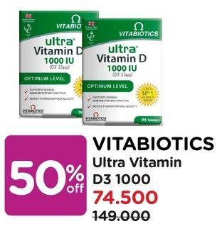 Promo Harga VITABIOTICS Ultra Vitamin D 1000 IU 96 pcs - Watsons