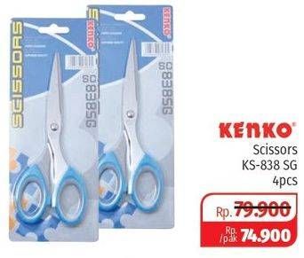 Promo Harga KENKO Scissor KS-838 SG 4 pcs - Lotte Grosir