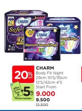 Promo Harga Charm Safe Night Wing 29cm 9 pcs - Watsons