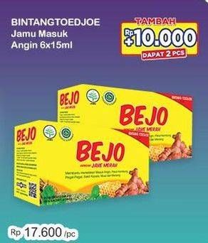 Promo Harga Bintang Toedjoe Bejo Jahe Merah per 6 sachet 15 ml - Indomaret