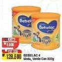 Promo Harga Bebelac 4 Susu Pertumbuhan Madu, Vanila 800 gr - Alfamart