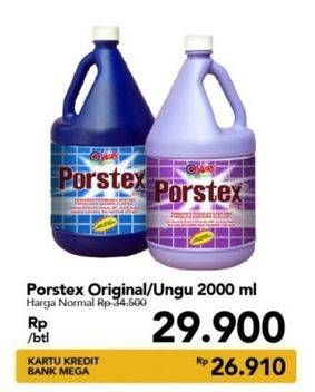 Promo Harga YURI PORSTEX Pembersih Porselen Fresh Lilac, Biru 2000 ml - Carrefour