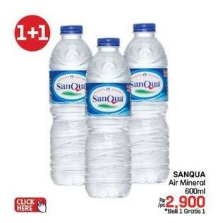 Promo Harga Sanqua Air Mineral 600 ml - LotteMart