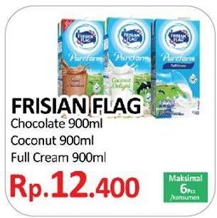 Promo Harga FRISIAN FLAG Susu UHT Purefarm Chocolate, Coconut Delight, Full Cream 900 ml - Yogya