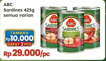 Promo Harga ABC Sardines All Variants 425 gr - Indomaret