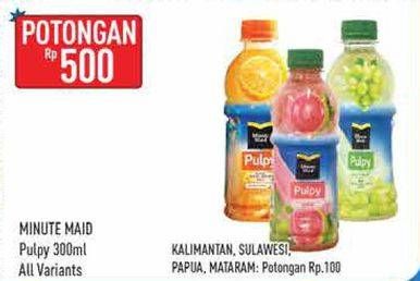 Promo Harga Minute Maid Juice Pulpy All Variants 300 ml - Hypermart