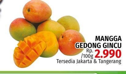 Promo Harga Mangga Gedong Gincu per 100 gr - LotteMart