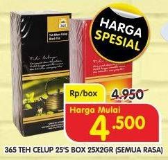 Promo Harga 365 Teh Celup All Variants per 25 pcs 2 gr - Superindo