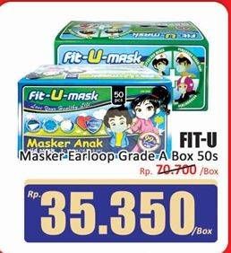 Promo Harga Fit-u-mask Masker Earloop 50 pcs - Hari Hari