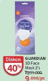 Promo Harga Guardian 3D Face Mask 2 pcs - Guardian