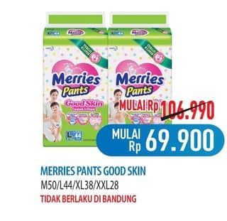 Promo Harga Merries Pants Good Skin M50, L44, XL38, XXL28 28 pcs - Hypermart