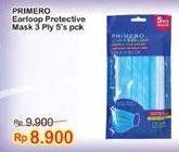 Promo Harga PRIMERO Protective Mask Earloop  5 pcs - Indomaret
