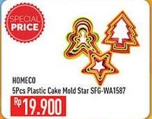 Promo Harga HOMECO Plastic Cake 5 pcs - Hypermart