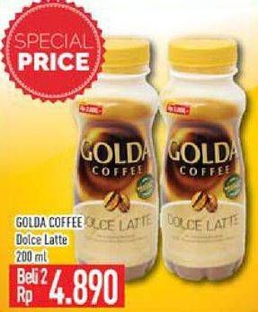 Promo Harga Golda Coffee Drink Dolce Latte per 2 botol 200 ml - Hypermart