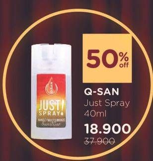 Promo Harga Q-SAN Just Spray All Variants 40 ml - Watsons