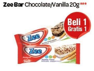 Promo Harga ZEE Cereal Bar Chocolate, Vanila 20 gr - Carrefour