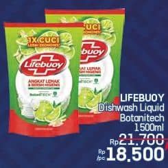 Promo Harga Lifebuoy Pencuci Piring Lime Botani 1500 ml - LotteMart