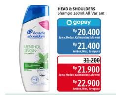Promo Harga HEAD & SHOULDERS Shampoo All Variants 160 ml - Alfamidi