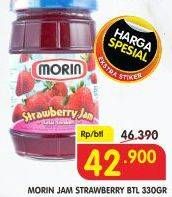 Promo Harga Morin Jam Strawberry 330 gr - Superindo
