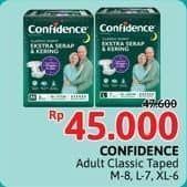 Promo Harga Confidence Adult Classic Night Ekstra Serap & Kering M8, L7, XL6 6 pcs - Alfamidi