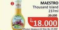 Promo Harga MAESTRO Salad Dressing Thousand Island 237 ml - Alfamidi