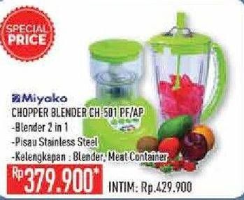 Promo Harga MIYAKO CH-501 Chopper Blender PF, AP  - Hypermart