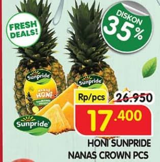 Promo Harga Sunpride Nanas Honi Crown  - Superindo