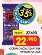 Promo Harga Cadbury Dairy Milk Pop Heart 150 gr - Superindo