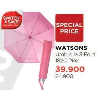 Promo Harga WATSONS Umbrella 3 Fold Pink  - Watsons