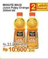 Promo Harga Minute Maid Juice Pulpy Orange 300 ml - Indomaret