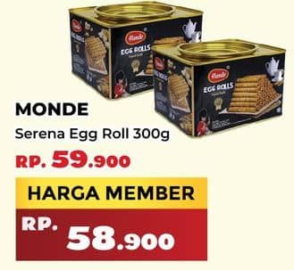 Promo Harga Monde Serena Egg Roll 300 gr - Yogya