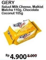 Promo Harga GERY Malkist Matcha, Chocolate Coconut, Keju 110 gr - Alfamart