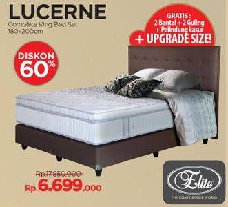 Promo Harga ELITE Lucerne Complete Bed Set 180x200cm  - Courts