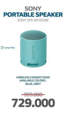 Promo Harga Sony SRS-XB100  - Electronic City