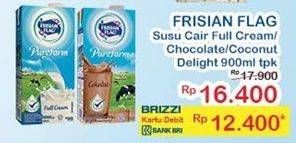 Promo Harga FRISIAN FLAG Susu UHT Purefarm Coconut Delight, Full Cream, Swiss Chocolate 900 ml - Indomaret