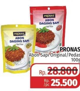 Promo Harga PRONAS Abon Daging Sapi Pedas, Original 100 gr - Lotte Grosir