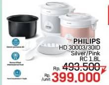 Promo Harga Philips HD3003/30 Rice Cooker 1.8L  - LotteMart