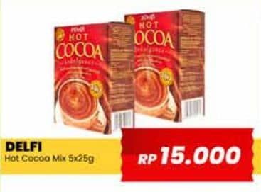 Promo Harga Delfi Hot Cocoa Indulgence per 5 sachet 25 gr - Yogya