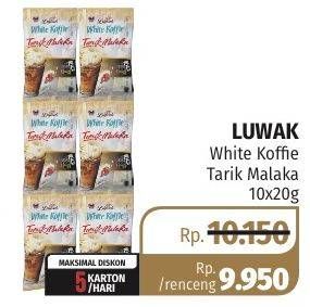 Promo Harga Luwak White Koffie per 10 pouch 20 gr - Lotte Grosir