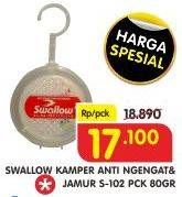 Promo Harga SWALLOW Naphthalene Anti Ngengat Jamur S-102 80 gr - Superindo