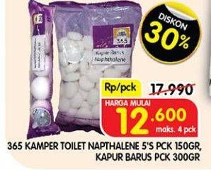 Promo Harga 365 Kamper Toilet Napthalene, Kapur Barus  - Superindo