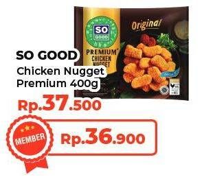 Promo Harga So Good Chicken Nugget Premium Original 400 gr - Yogya