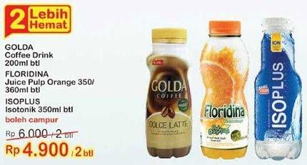 Promo Harga GOLDA / ISOPLUS / FLORIDINIA Drink 2s  - Indomaret