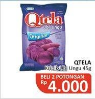 Promo Harga QTELA Chips Ubi Ungu per 2 pouch 45 gr - Alfamidi