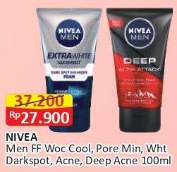Promo Harga NIVEA MEN Facial Foam 100 ml - Alfamart