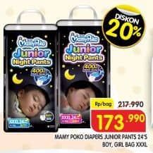 Promo Harga Mamy Poko Pants Junior Night XXXL24 24 pcs - Superindo