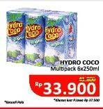 Promo Harga HYDRO COCO Minuman Kelapa Original per 6 pcs 250 ml - Alfamidi