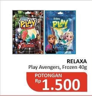 Promo Harga RELAXA Candy Play Avengers, Frozen 40 gr - Alfamidi