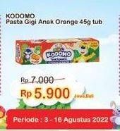 Promo Harga Kodomo Pasta Gigi Orange 45 gr - Indomaret