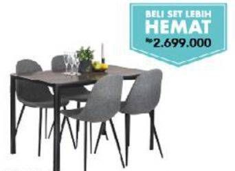 Promo Harga Dining Set Hazel  - Carrefour